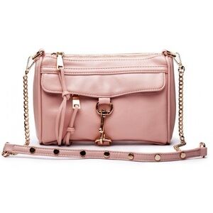 Rebecca Minkoff Mini Mac Bag, Color Light Pink w/Rose Gold Hardware.